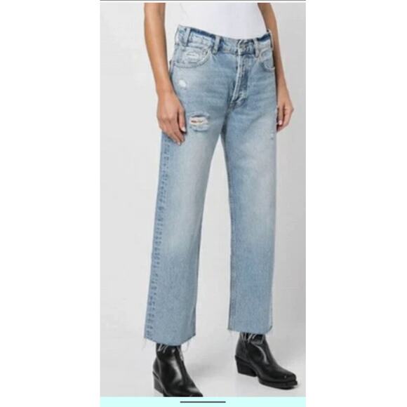 ANNIE BING GAVIN RELAXED STRAIGHT BLUE RESERVIOR SIZE 30 - Picture 1 of 12